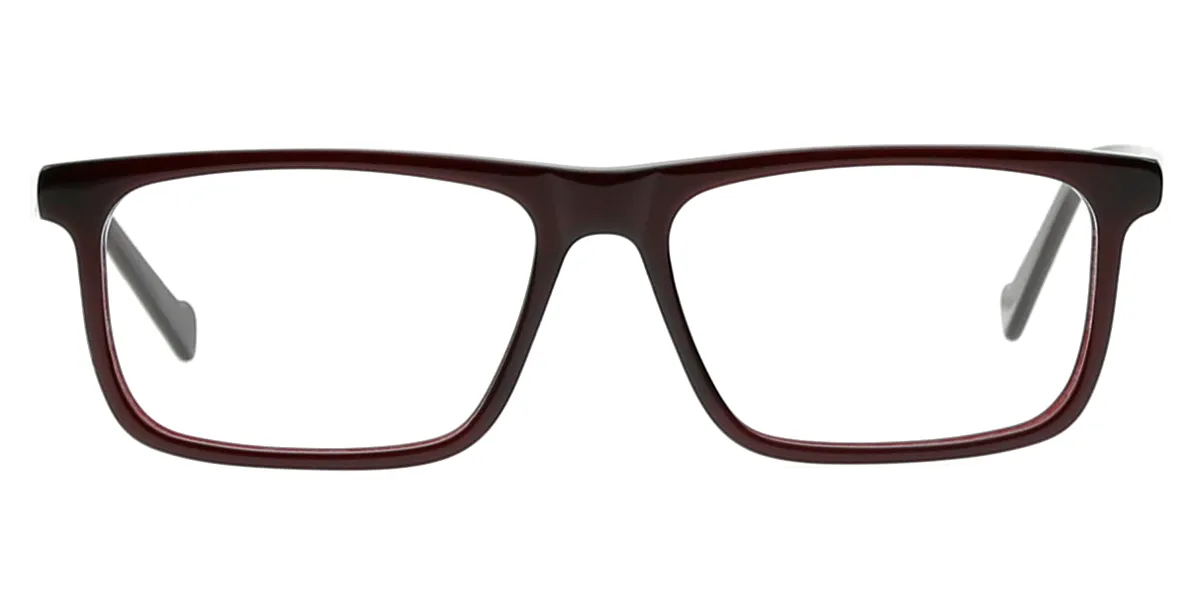 Brown Rectangle Classic Horn Acetate Eyeglasses