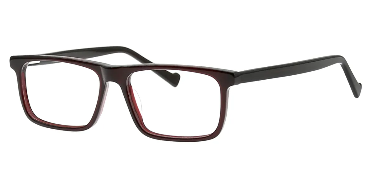 Brown Rectangle Classic Horn Acetate Eyeglasses