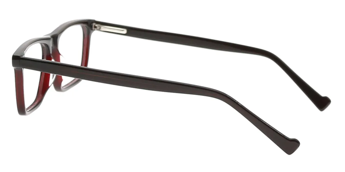 Brown Rectangle Classic Horn Acetate Eyeglasses