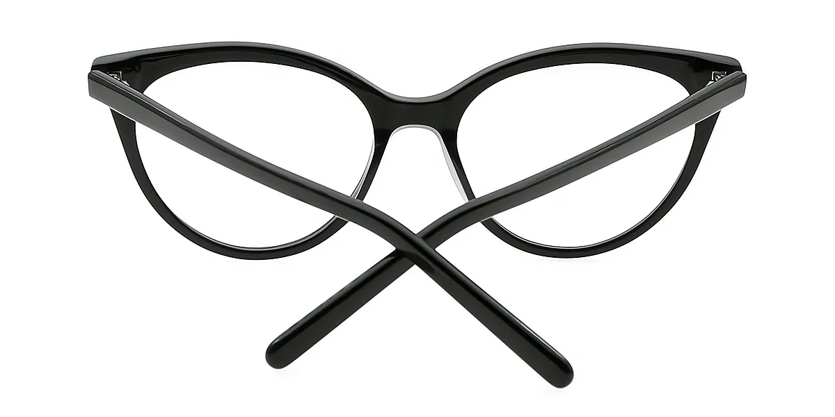 Black Cat Eye Chic Acetate Eyeglasses