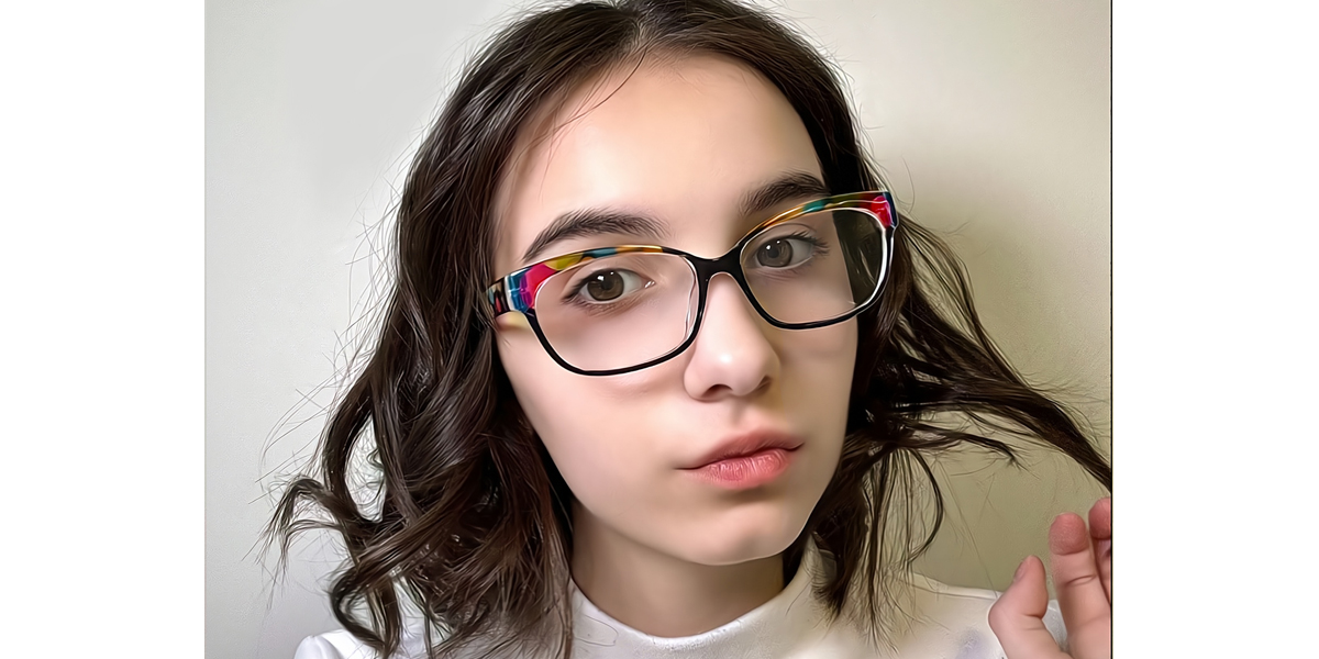 Multicolor Rectangle Chic Horn TR90 Eyeglasses