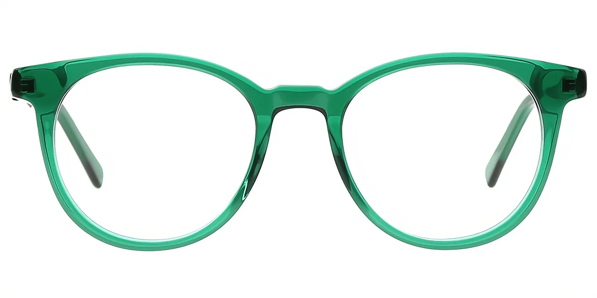 Green Round Simple TR90 Eyeglasses
