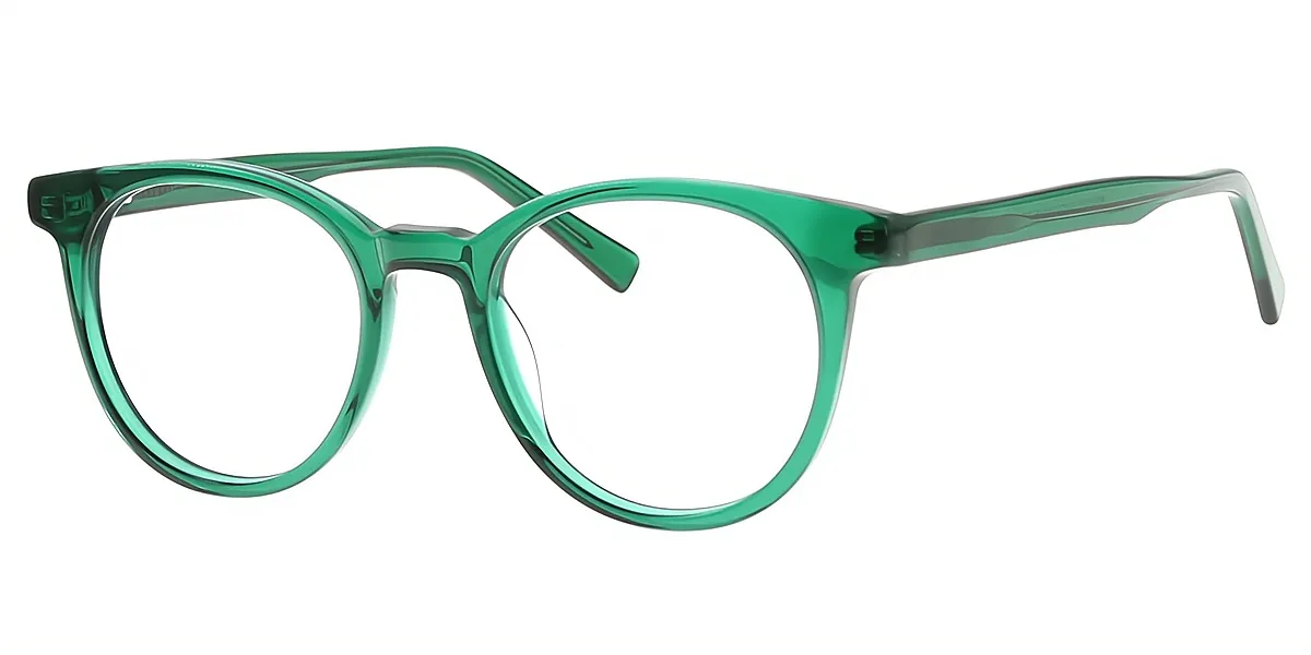 Green Round Simple TR90 Eyeglasses