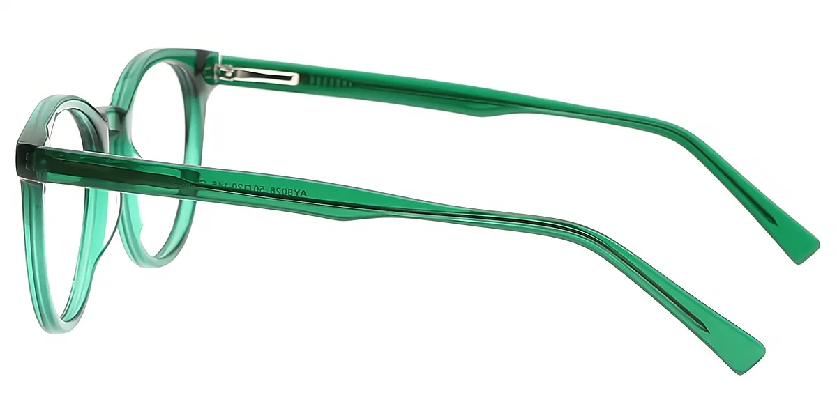 Green Round Simple TR90 Eyeglasses