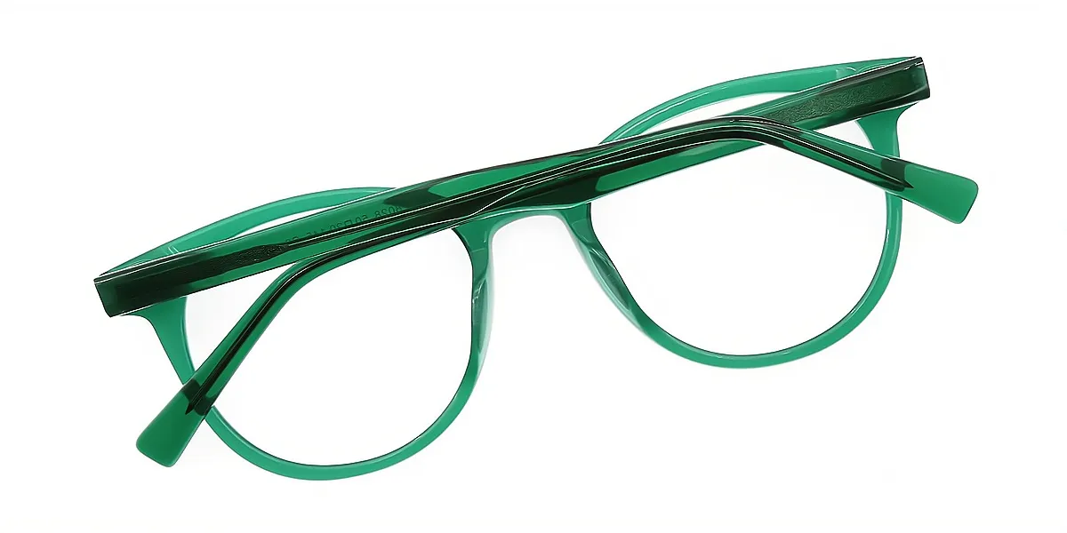 Green Round Simple TR90 Eyeglasses