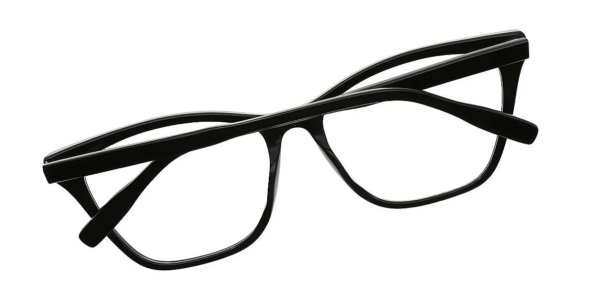 Black Cat Eye Hipster TR90 Eyeglasses