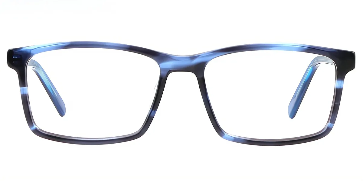 Blue Rectangle Classic Horn TR90 Eyeglasses