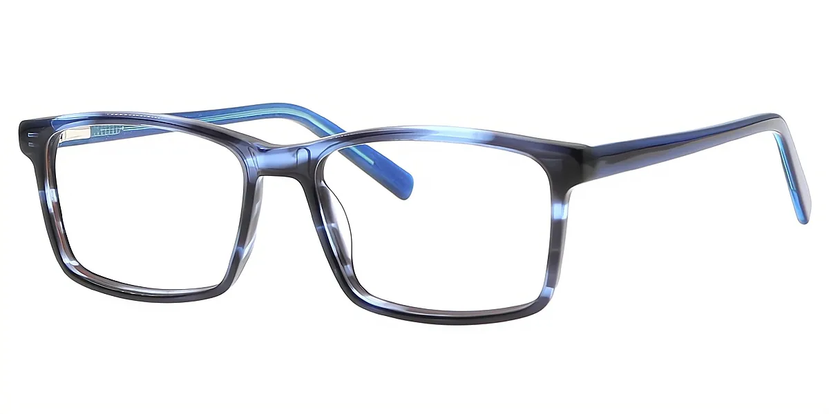 Blue Rectangle Classic Horn TR90 Eyeglasses