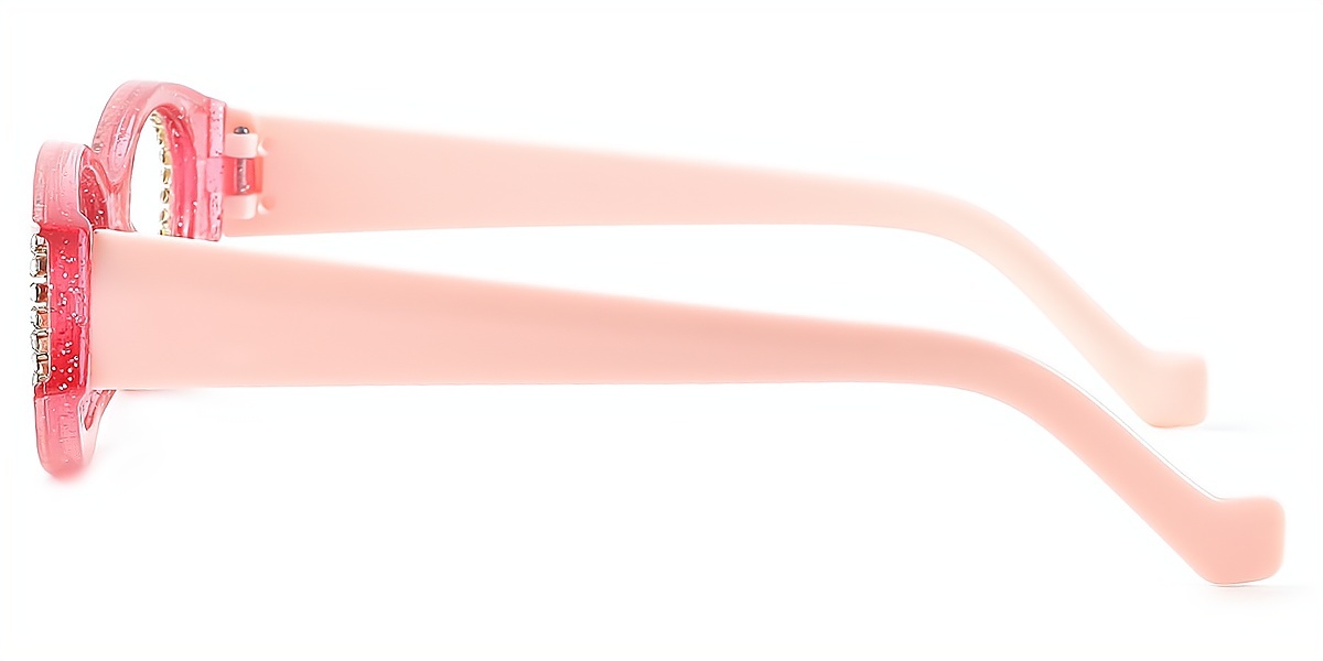 Pink Oval Modish Plastic Eyeglasses