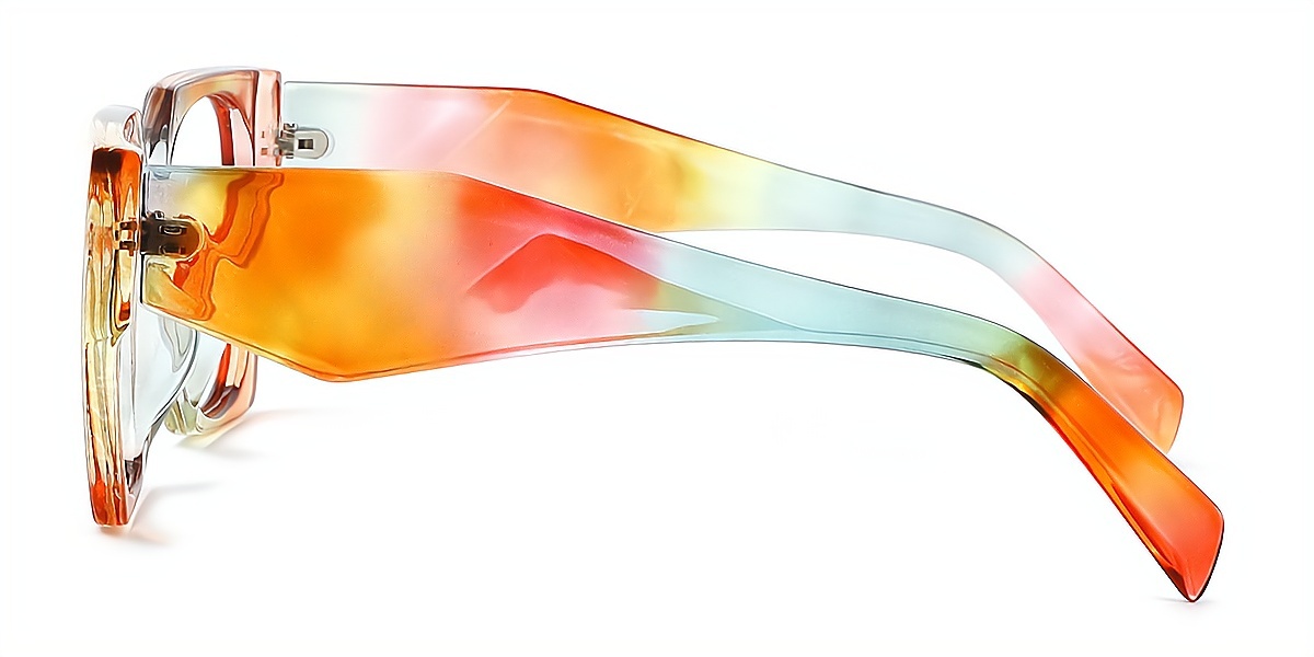 Colorful Geometric Unique Wide Plastic Eyeglasses