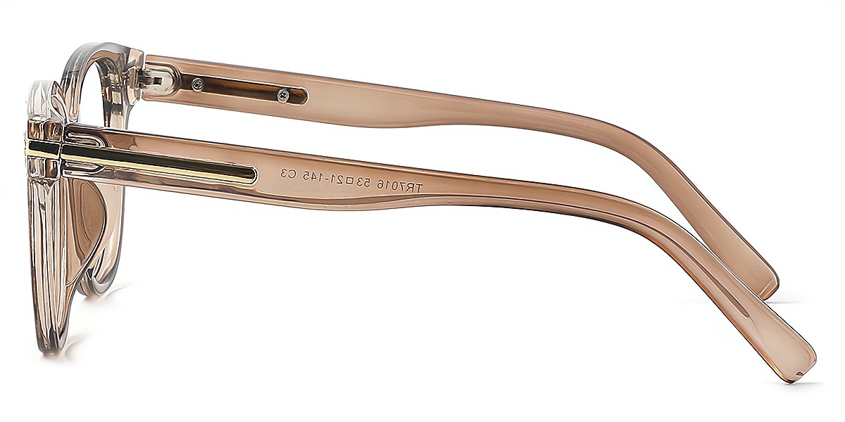 Brown Oval Exquisite TR90 Eyeglasses