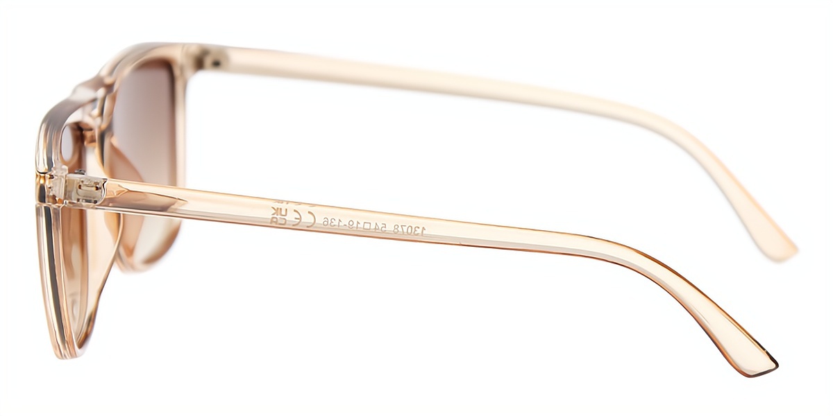Brown Aviator Classic Double Bridge Plastic Eyeglasses