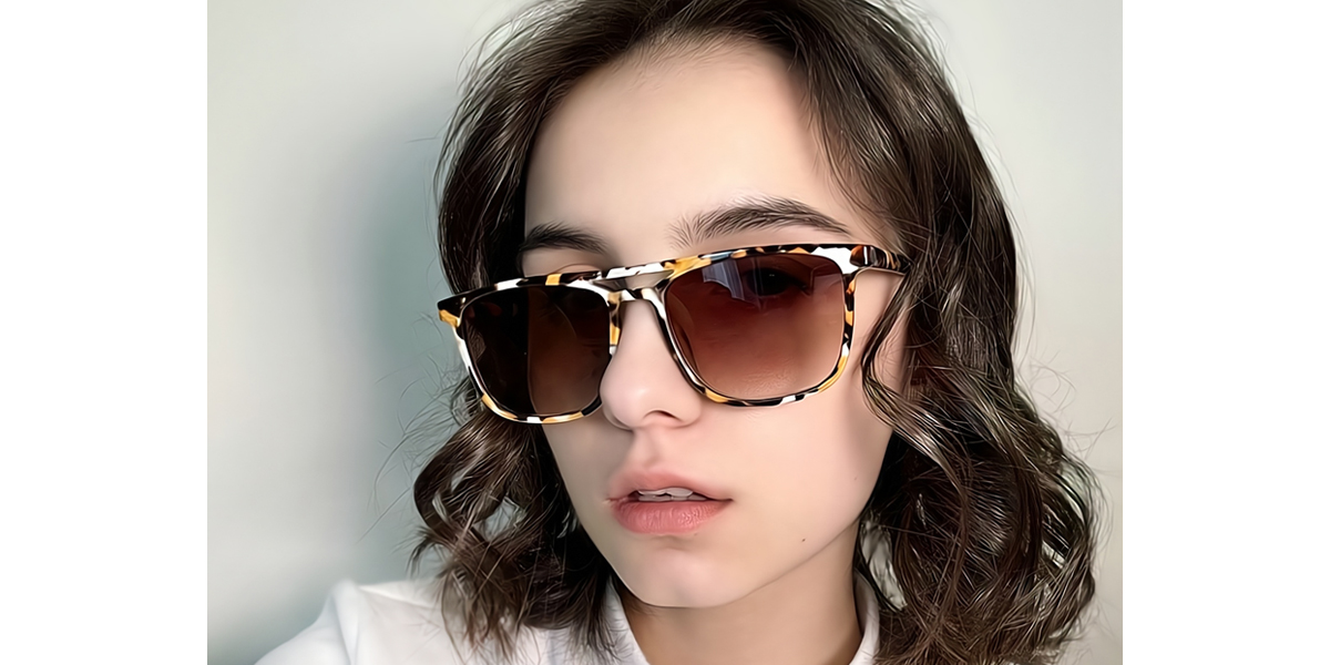 Tortoise Aviator Classic Double Bridge Plastic Eyeglasses