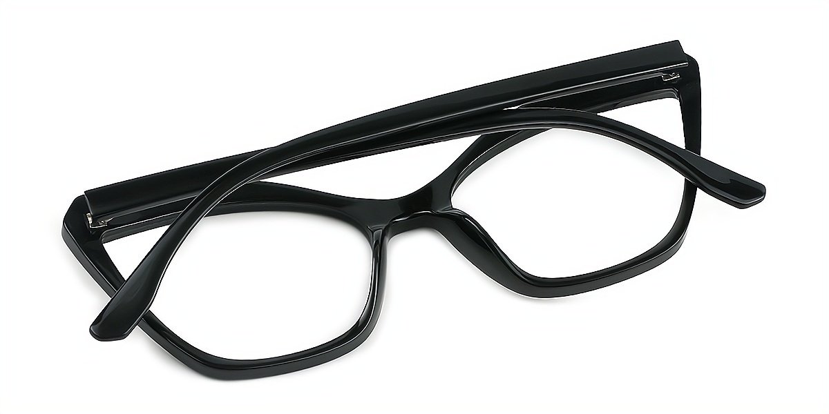 Black Cat Eye Hipster Plastic Eyeglasses