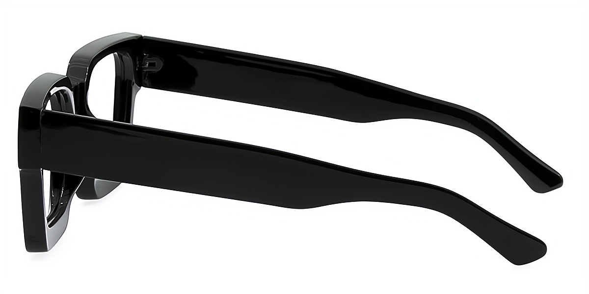 Black Geometric Simple Horn Plastic Eyeglasses