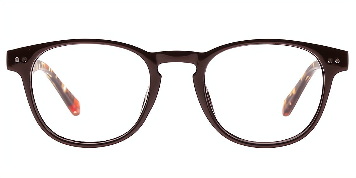Brown Oval Classic TR90 Eyeglasses
