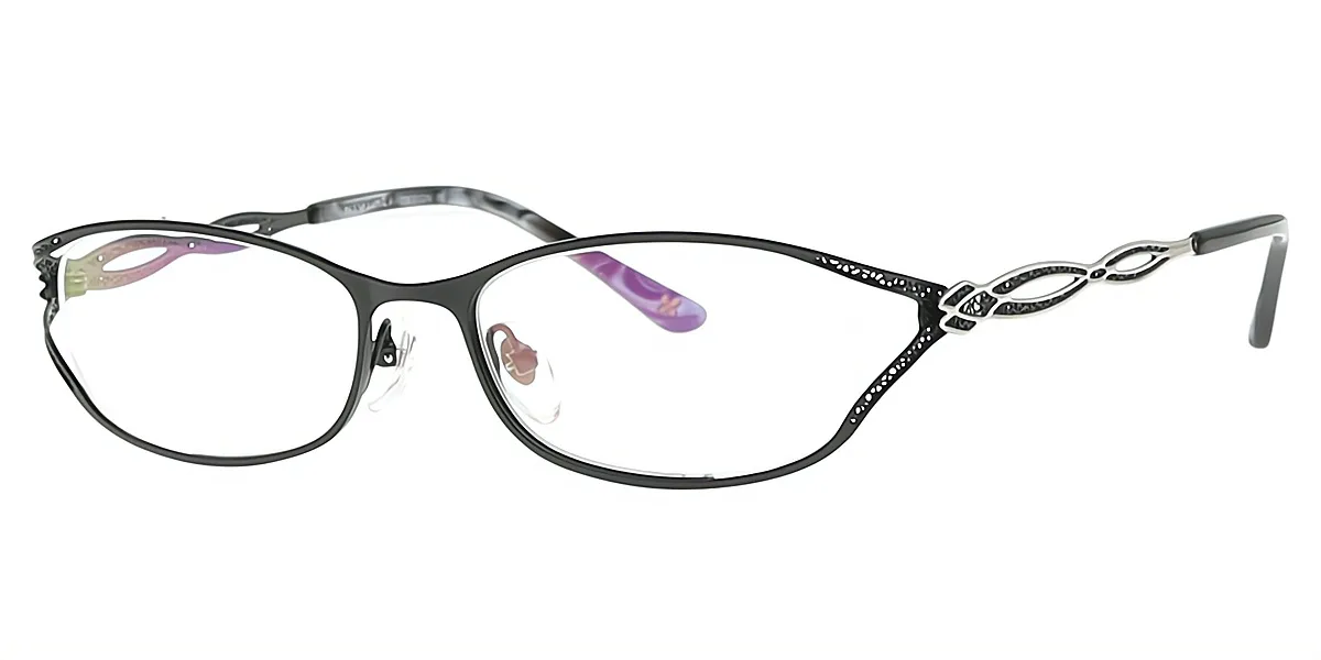 Black Oval Exquisite Metal Eyeglasses