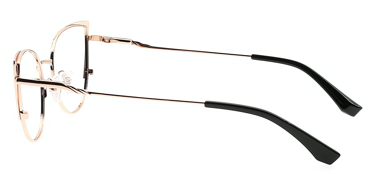 Green Cat Eye Exquisite Metal Eyeglasses