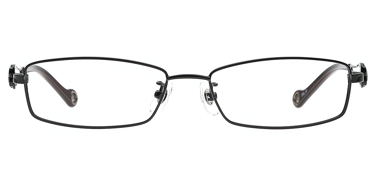 Black Rectangle Retro Exquisite Metal Eyeglasses