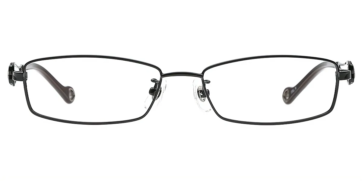 Black Rectangle Retro Exquisite Metal Eyeglasses