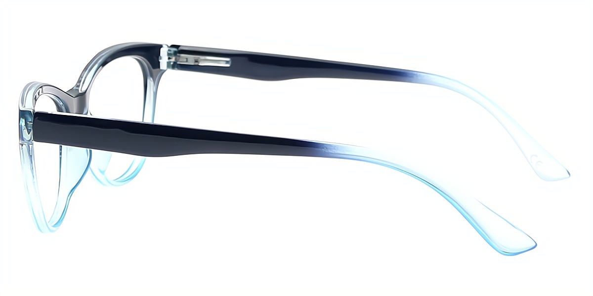 Black Blue Cat Eye Simple Plastic Eyeglasses