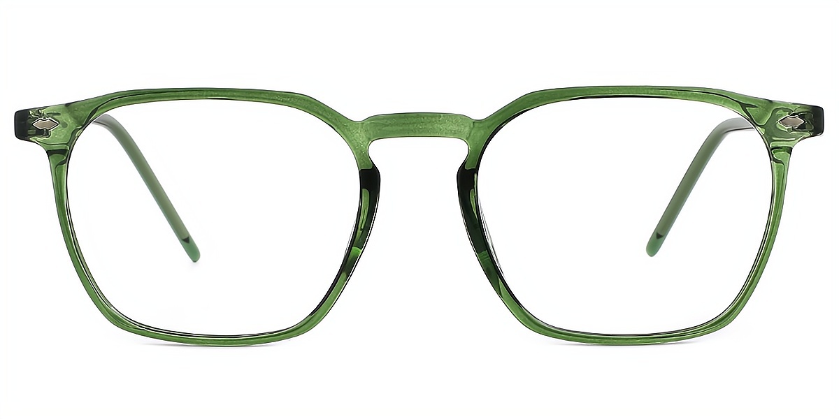 Green Rectangle Simple Oversized TR90 Eyeglasses