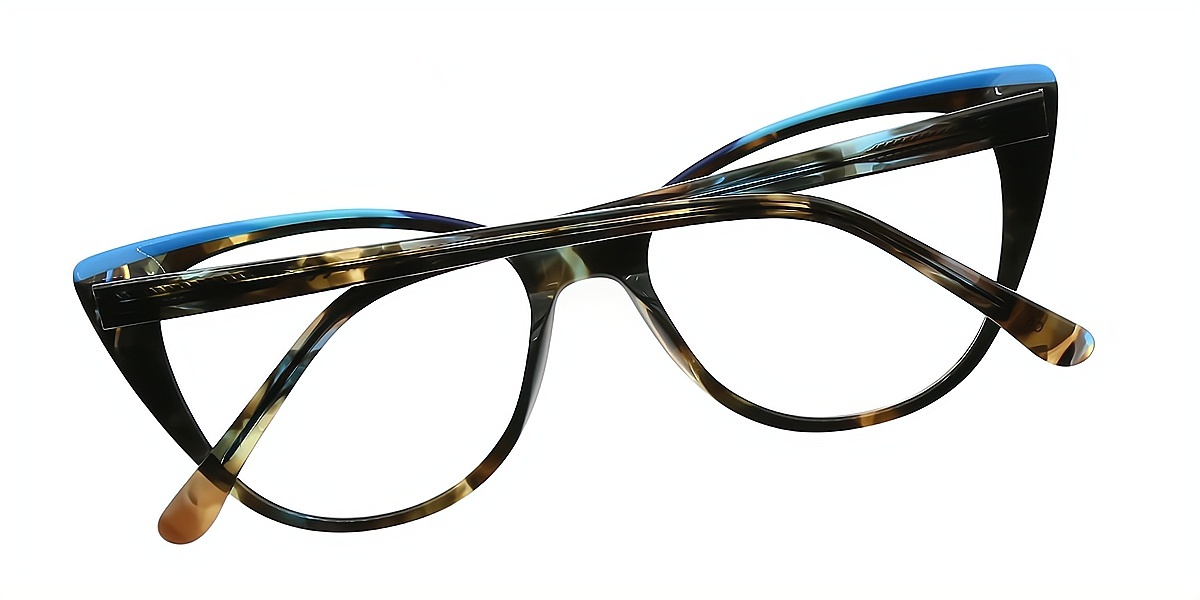 Blue Cat Eye Chic Acetate Eyeglasses