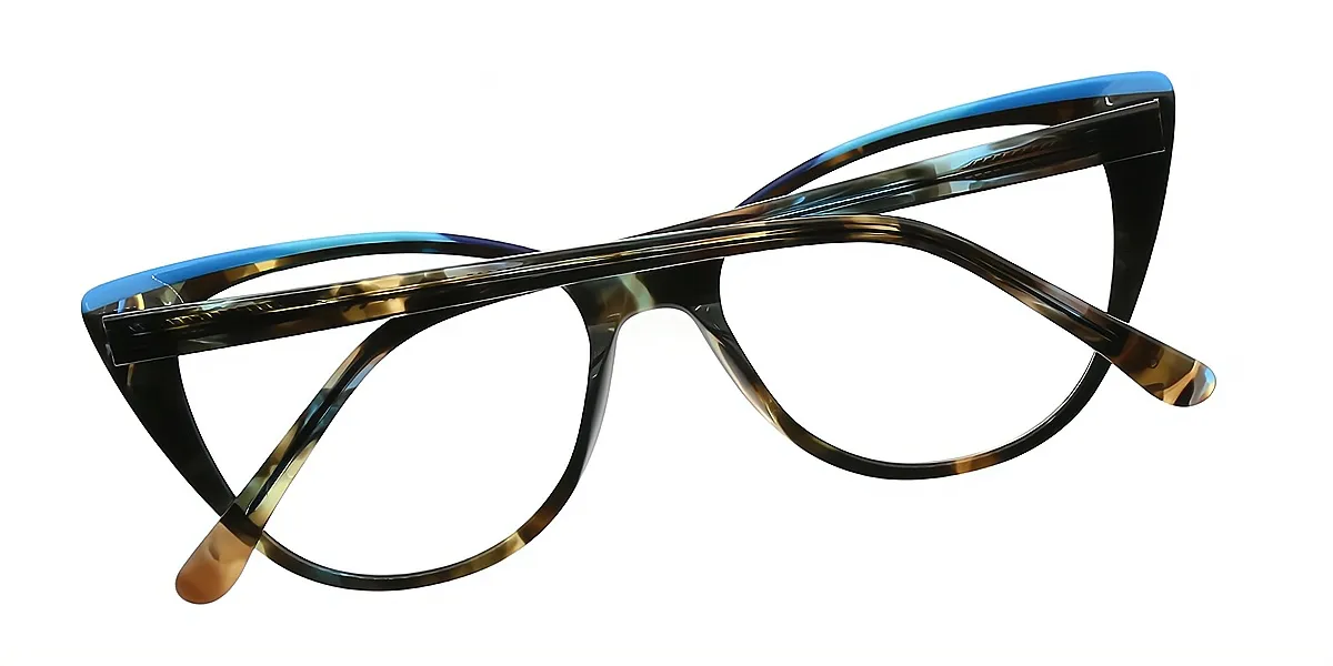 Blue Cat Eye Chic Acetate Eyeglasses