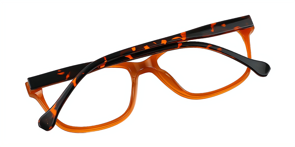 Hawk Black Rectangle Classic Plastic Eyeglasses 