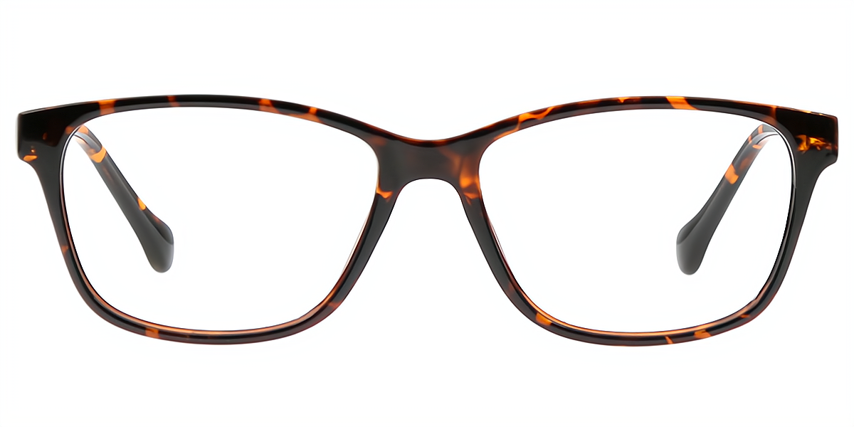 Tortoise Rectangle Classic Plastic Eyeglasses