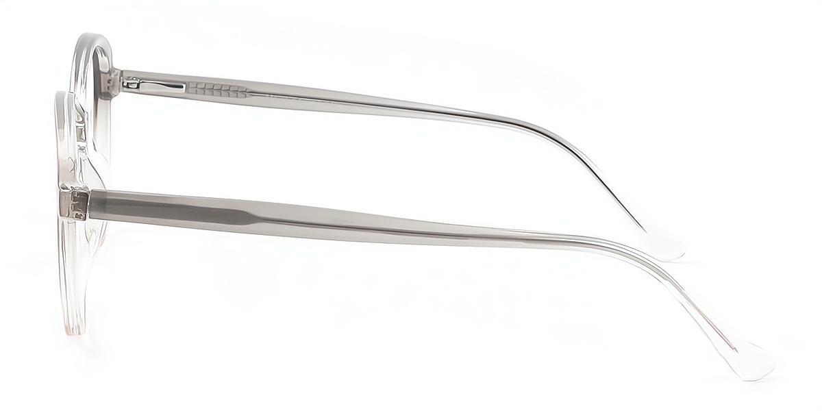 Gray Oval Modish TR90 Eyeglasses