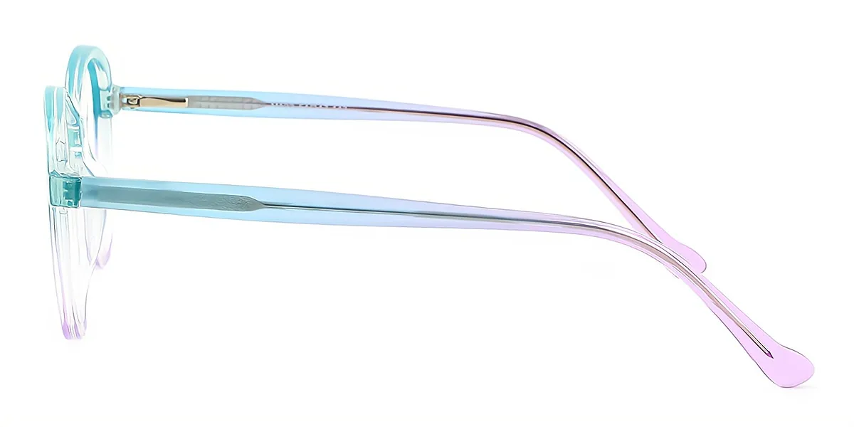 Green Gradient Oval Modish TR90 Eyeglasses