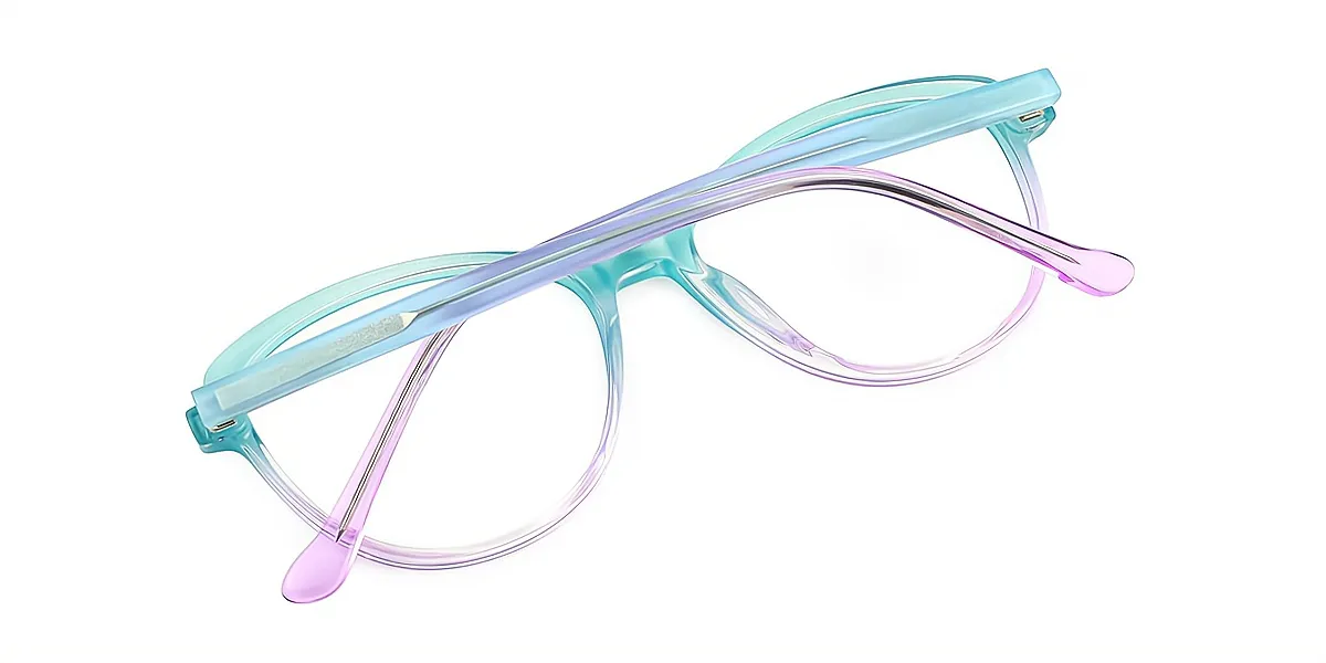 Green Gradient Oval Modish TR90 Eyeglasses