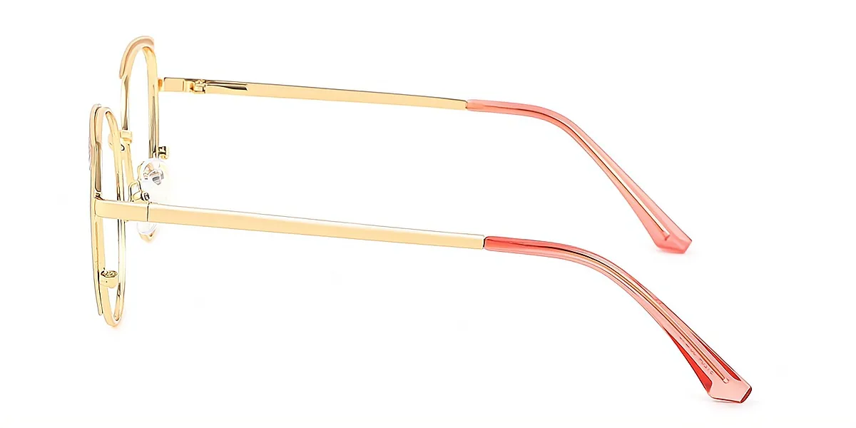 Red Cat Eye Exquisite Metal Eyeglasses