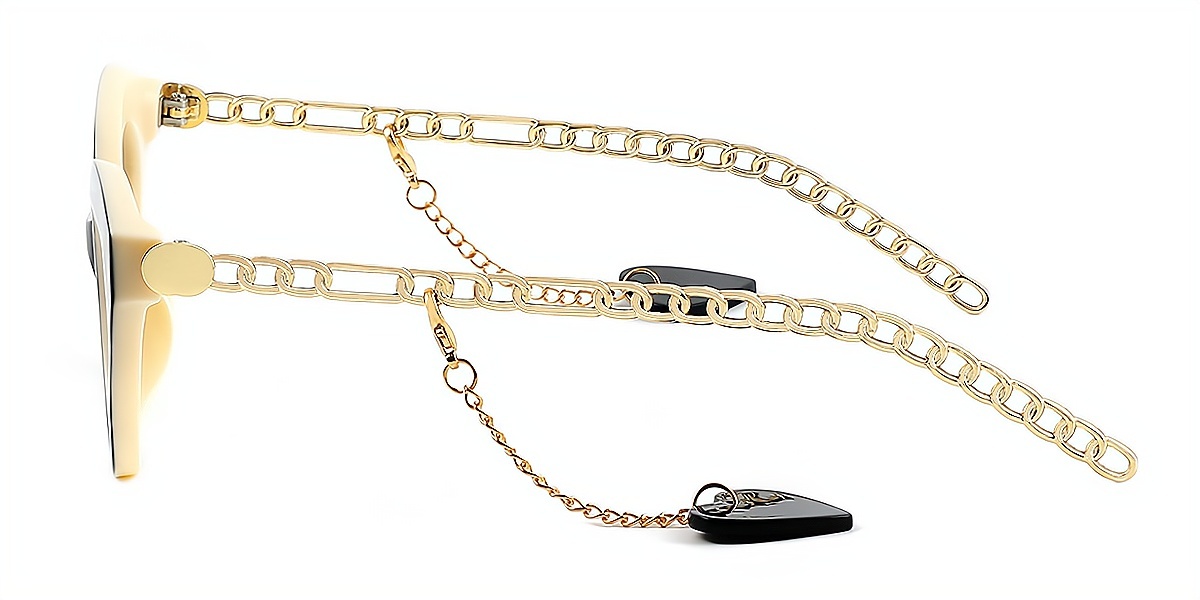 Black Cat Eye Unique Mixed Materials Eyeglasses