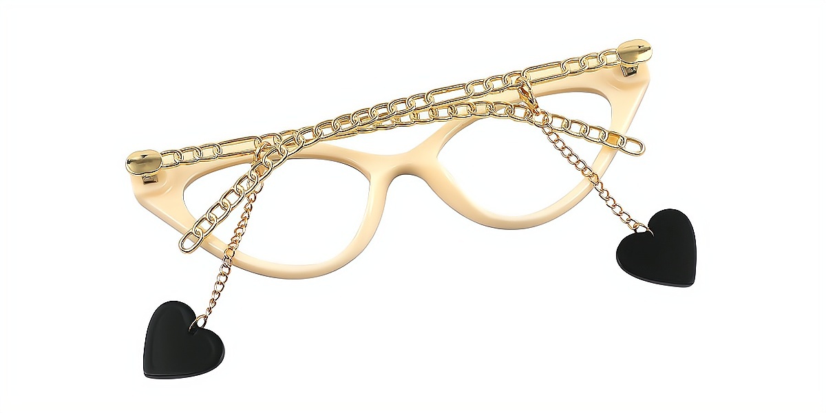 Black Cat Eye Unique Mixed Materials Eyeglasses