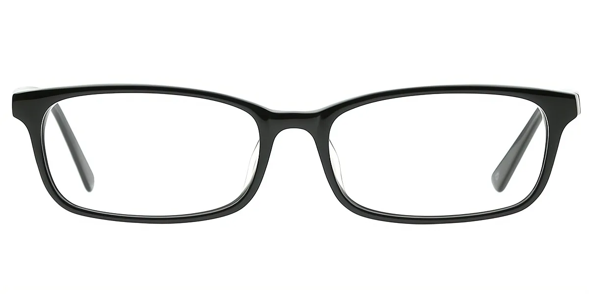 Black Rectangle Classic Horn TR90 Eyeglasses