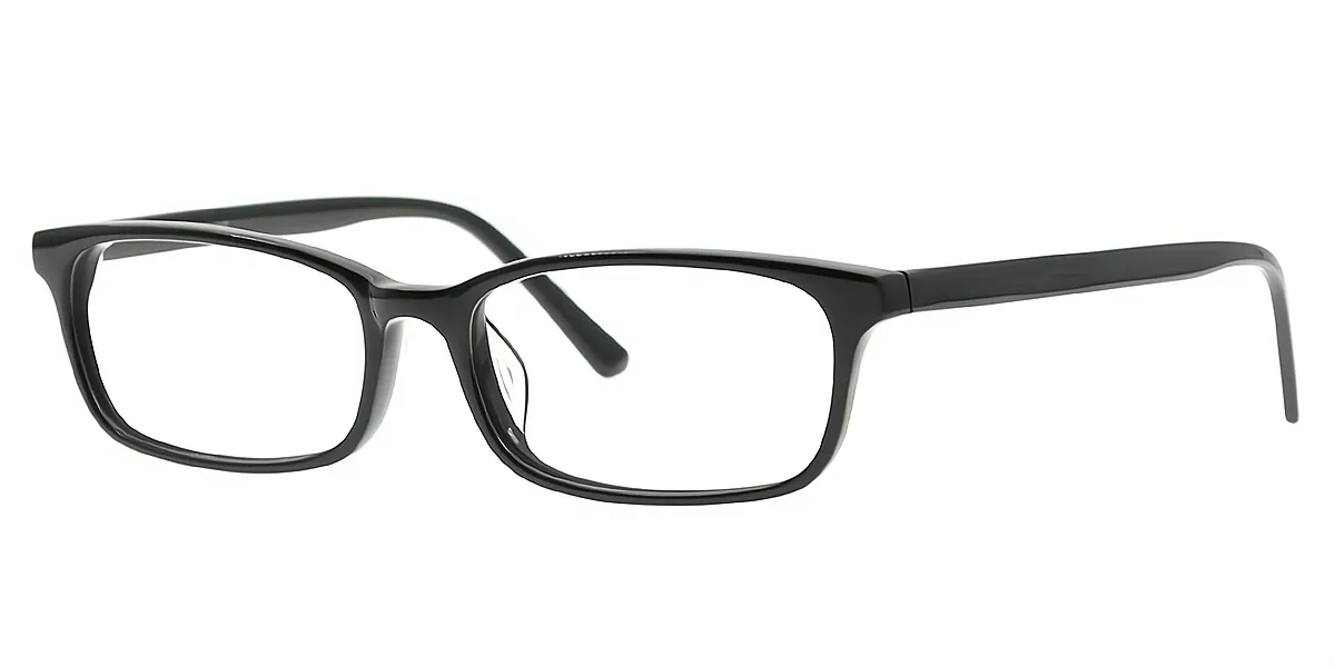 Black Rectangle Classic Horn TR90 Eyeglasses