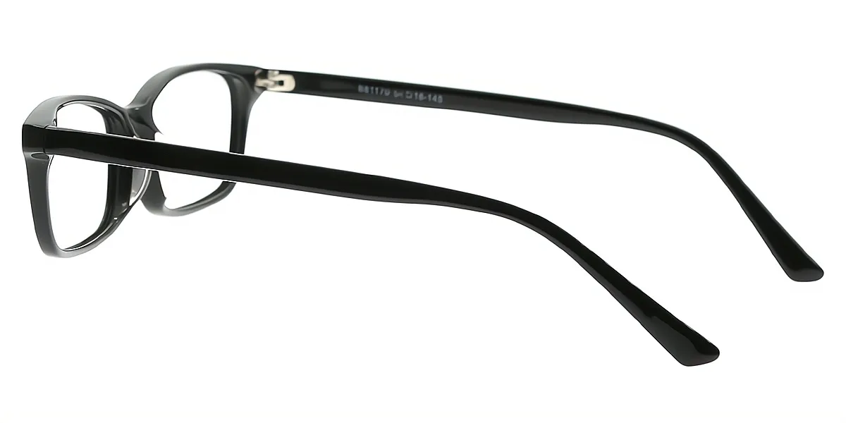 Black Rectangle Classic Horn TR90 Eyeglasses