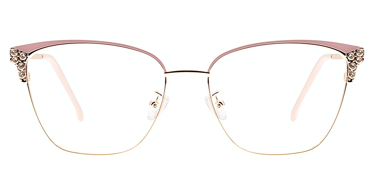 Santini Purple Cat Eye Ornate Detailed Metal Eyeglasses | Muukal.com