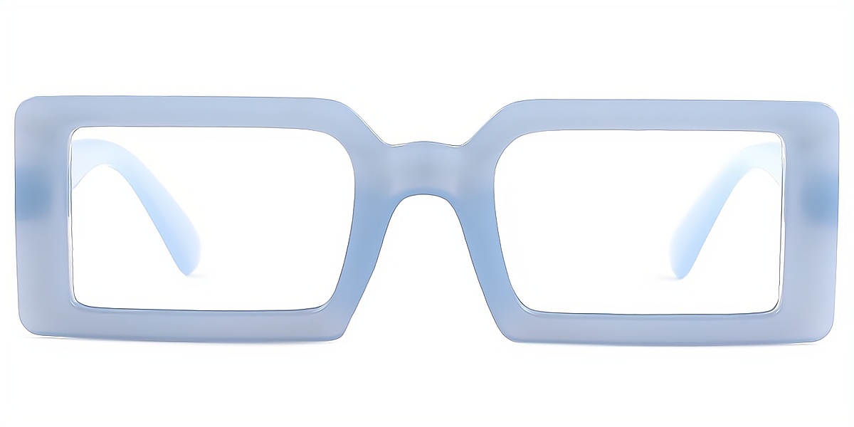 Blue Rectangle Chic Simple Plastic Eyeglasses