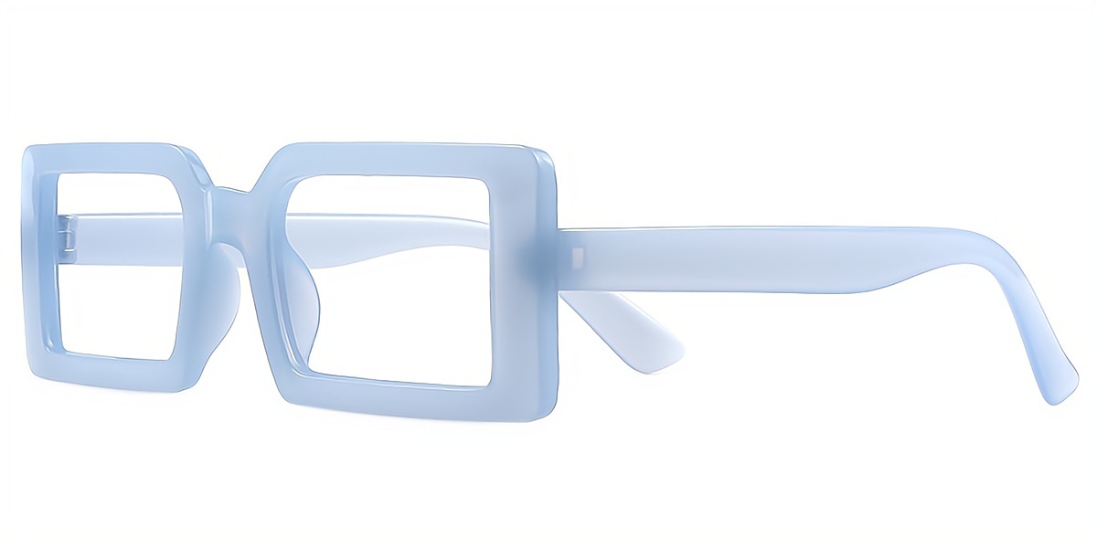 Blue Rectangle Chic Simple Plastic Eyeglasses