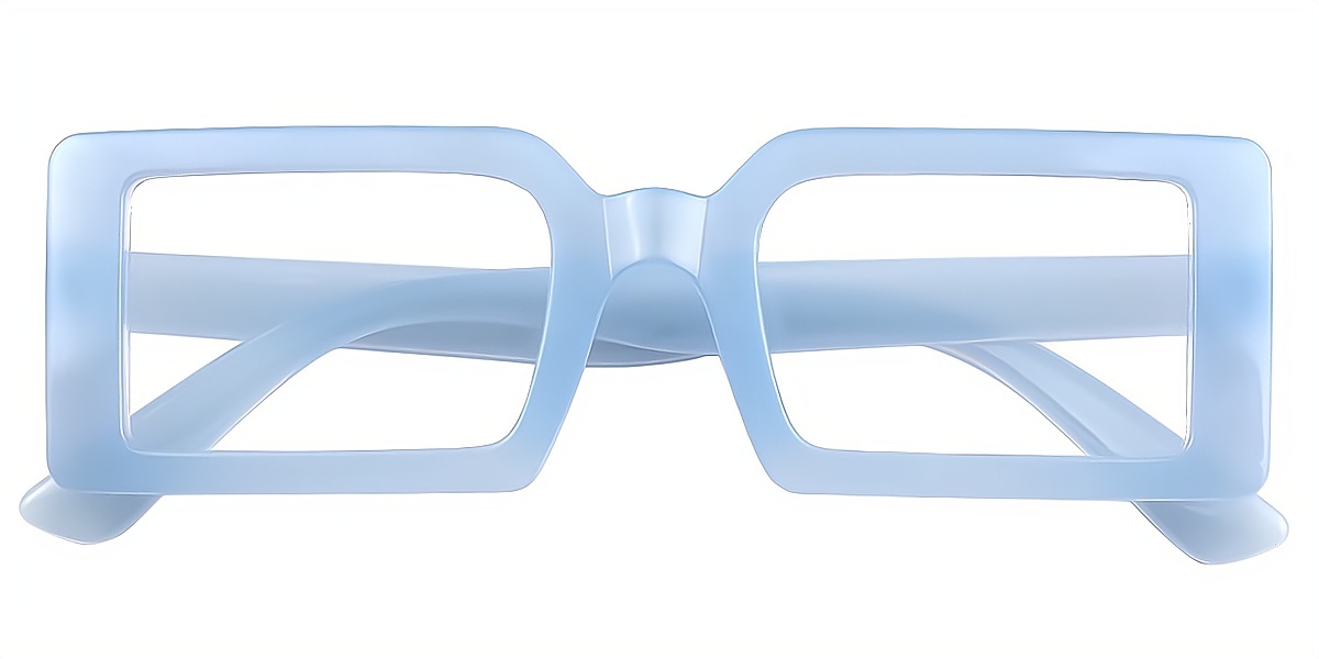Blue Rectangle Chic Simple Plastic Eyeglasses