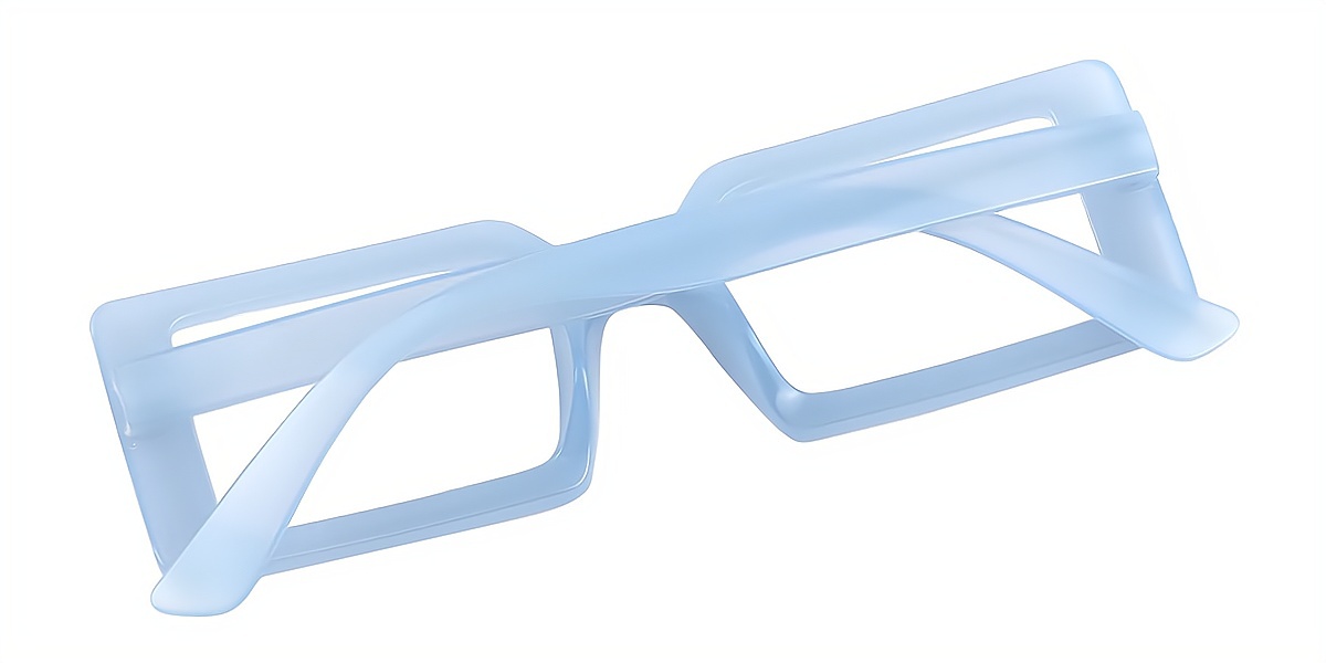 Blue Rectangle Chic Simple Plastic Eyeglasses