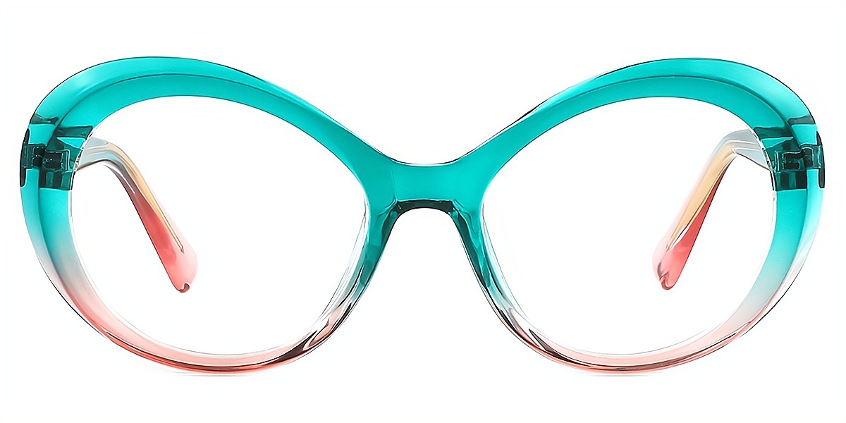 Green Oval Hipster TR90 Eyeglasses