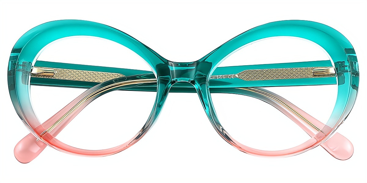 Green Oval Hipster TR90 Eyeglasses