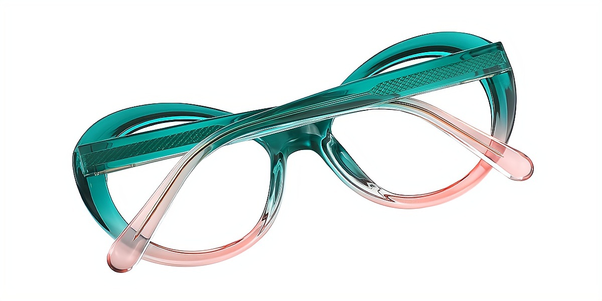 Green Oval Hipster TR90 Eyeglasses