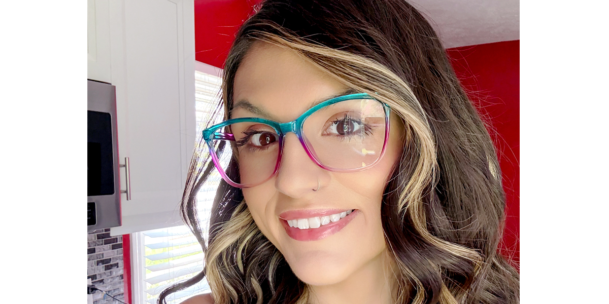 Blue Purple Butterfly Modish Plastic Eyeglasses