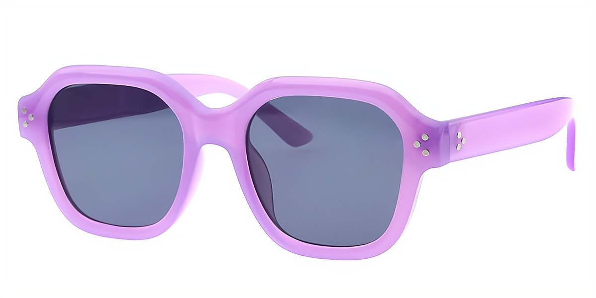 Purple Geometric Simple Plastic Eyeglasses