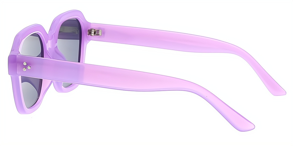 Purple Geometric Simple Plastic Eyeglasses